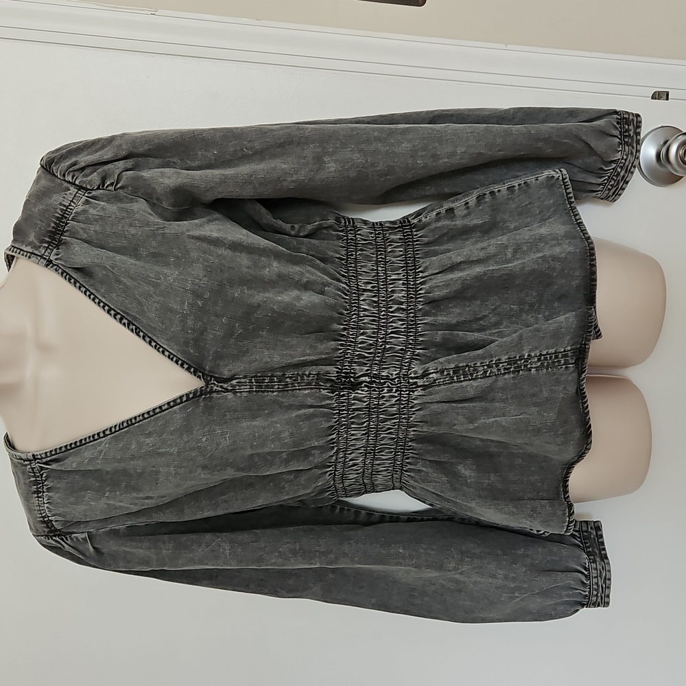NWT Gap Denim Peplum Smock Top Size M